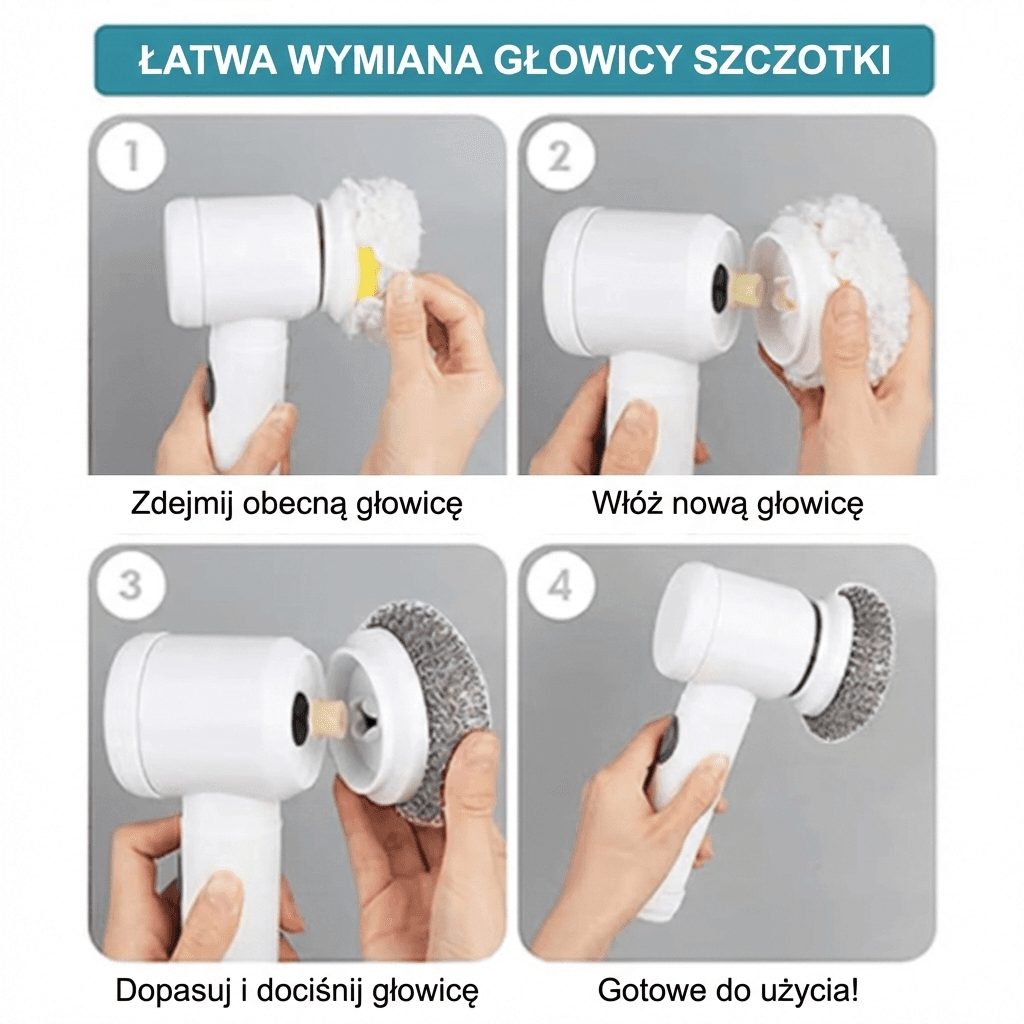 Zestaw 5 końcówek do szczotki obrotowej